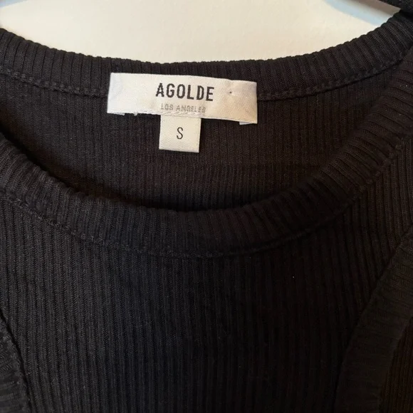 AGOLDE Black Bea Cutaway Tank Top - Picture 4 of 5